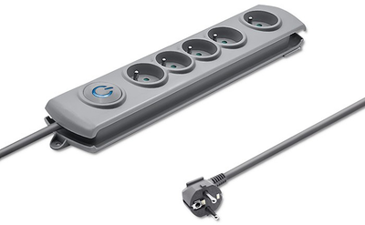 Listwa antyprzepięciowa Qoltec 5 gniazd 3 m Grey (5901878502724)