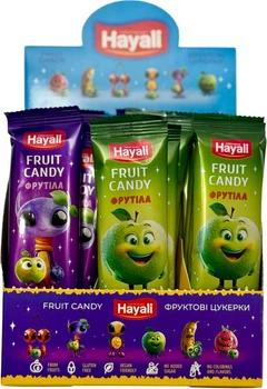 Упаковка фруктових цукерок Hayali Мix № 4 Фрутіла Яблуко 14 г х 15 шт + Яблуко-Слива 14 г х 15 шт (4829000067549)