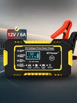 Интеллектуальное зарядное устройство RJTianye RJ-C120501A 6А 12В для автомобильного аккумулятора, АКБ мотоциклов 513140674