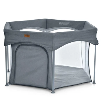 Безопасный манеж ME 1195 SWIFT 6 Dark Gray для детей 6–24 месяцев, компактный, серый