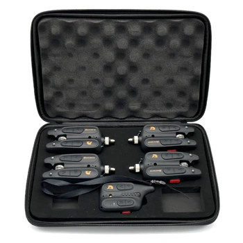 Сигнализаторы поклевки для рыбалки Gladiator BL1118 4+1, LED индикация, радиопейджер до 150 м, черные