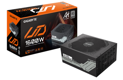 Блок живлення 1600Вт GigaByte GP-UD1600PM PG5 (ATX 3.1, 80 PLUS Platinum, 140мм semi-passive, fully modular)