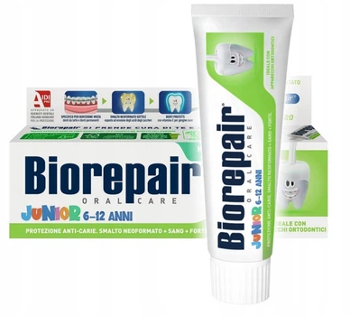 Зубная паста без фтора для детей от 6 до 12 лет "Джуниор" Biorepair Junior 75 мл