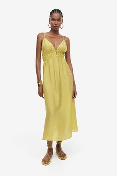 Платье H&M L горчичный 2071175931