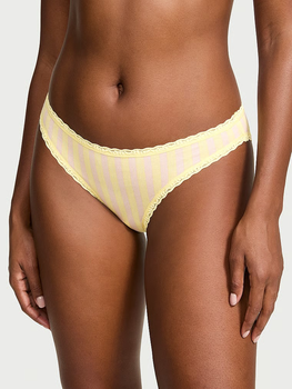 Бавовняні Трусики Victoria's Secret Lace-Waist Bikini Panty М Жовтий (27028940)