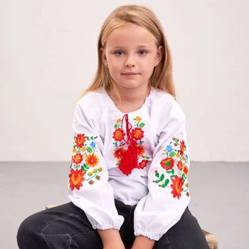 Вышиванка MEREZHKA для девочки Квіткова 122