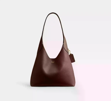 Женская кожаная сумка Coach Brooklyn Shoulder Bag 28 Maple