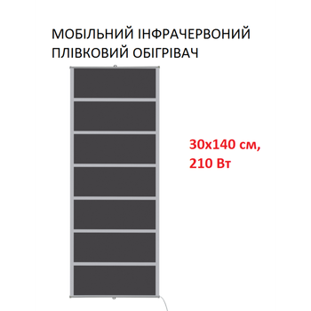 Мобильный инфракрасный пленочный обогреватель Monocrystal MIX-7 (30х140 см, 210 Вт)