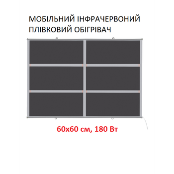 Мобильный инфракрасный пленочный обогреватель Monocrystal MIX-10 (60х60 см, 180 Вт)