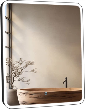 Зеркало Aqua Rodos Donato Black 60x70 Sensor с LED-подсветкой