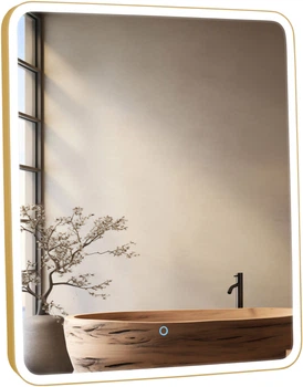Зеркало Aqua Rodos Donato Gold 60x70 Sensor с LED-подсветкой