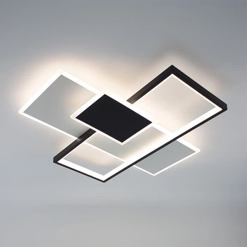 Управляемая светодиодная люстра LAMPARAS 90W 3L-SMART-500x500x61-WHITE/BLACK-220-IP20