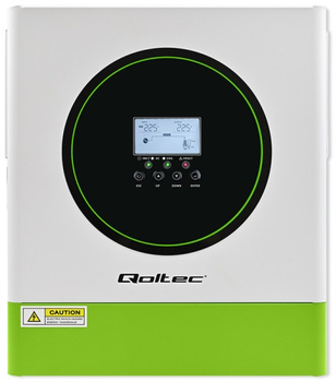 Hybrydowy inwerter Qoltec 3.5 kW 100A 24V MPPT BMS Sinus Wi-Fi option (5901878538655)