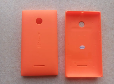 Задняя крышка для Nokia Lumia 435 Dual SIM RM-1069 / Lumia 532 Dual SIM RM-1031 оранжевая