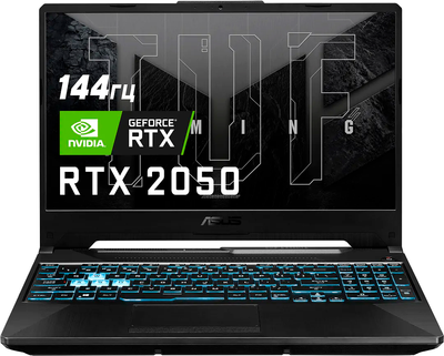 Ноутбук ASUS TUF Gaming A15 FA506NFR-HN079 15.6", 1920х1080 (FullHD), IPS, AMD Ryzen 7 7435HS (3.1 – 4.5 ГГц), 16 ГБ, SSD - 512 ГБ, NVIDIA GeForce RTX 2050, GPU - 4 ГБ, без ОС, 2.3 кг 305153