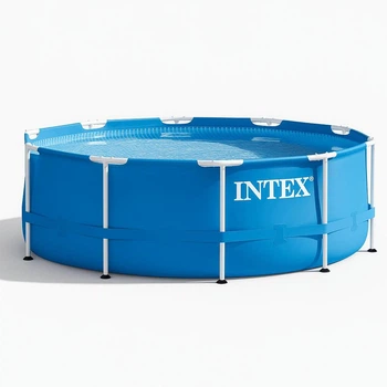 Каркасный бассейн Intex Metal Frame 305×76 см 4485 л — круглый, с инструкцией и DVD, арт. 28200