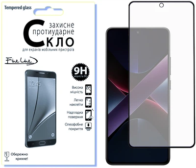 Защитное стекло FINE LINE для смартфона Poco X7 Pro Black (FL-TGFG-393)