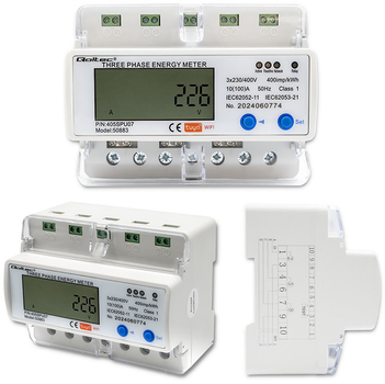 Счётчик электричества трёхфазный Qoltec 50883 (5901878508832)