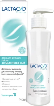 Засіб для інтимної гігієни Lactacyd Pharma Антибактеріальний з дозатором 250 мл (5391520943270)