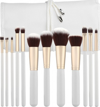 Zestaw pędzli do makijażu Tools For Beauty biały 12 szt (5903018900100)
