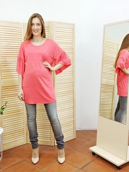 Блуза-туніка для вагітних Arpin M 9fashion кораловий