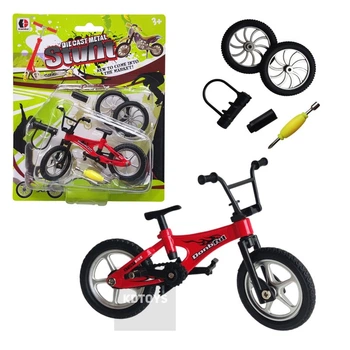 Пальчиковый Велосипед BMX Металлический Фингербайк БМХ со сменными колесами Skatepark Fingerbike (Red)