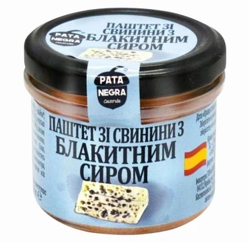 Паштет Pata Negra из свинины с голубым сыром 110 г