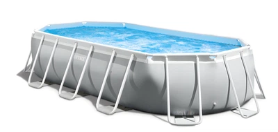 Овальный каркасный бассейн Intex 26796-0 с чашей из ПВХ и каркасом 503х274х122 см Серый (127-9-26796-0)