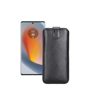 Витяжка з екошкіри для телефону Motorola Edge 50 Fusion Чорний