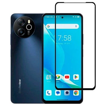 Защитное стекло LUX для Blackview SHARK 8 полная проклейка черный