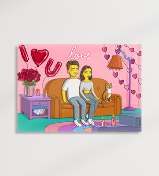 Картина Ponty Shop з вашим фото "Сімпсони Love", розмір А3