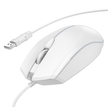 Комп'ютерна миша Hoco GM37 Wonderful gaming luminous wired mouse White