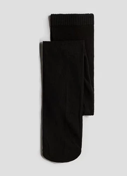 Колготки трикотаж хлопковые однотонные для девочки H&M 0293433-002 110-116 см (4-6 years) Черный