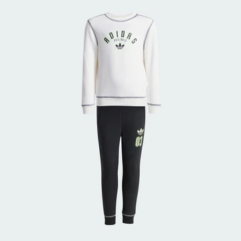 Детский спортивный костюм (свитшот + штаны) для мальчика Adidas Originals JX5261 128 см Cloud White (4068811745547)