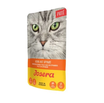 Вологий корм Josera паштет з куркою та шпинатом для дорослих котів, 16×85 г