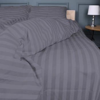 Простынь MirSon 17-0601 Stripe Gray 200 х 220 см (2200008049041)