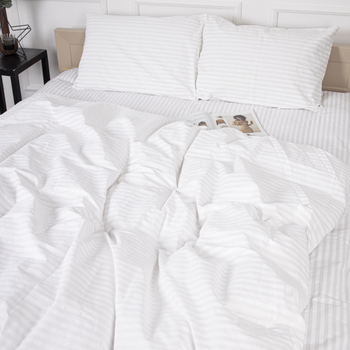 Комплект постільної білизни Mirson Бязь 17-0605 Stripe White 200х220 см (2200008053116)