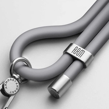 Ремешок для смартфона ArmorStandart Silicone Rope Titanium Grey with Grey holder (ARM76276)