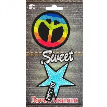 Термонаклейки Sweet нашивка на одежду текстиль термоаппликация 3 шт набор
