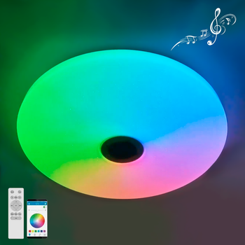 Музыкальная LED люстра A-PLAY RGB 60W R APP Luminaria 6000Lm с динамиком и приложением для смартфона Ø390х70мм