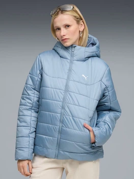 Куртка демисезонная короткая с капюшоном женская Puma WarmCELL Outerwear Essentials 68523134 XXS Cool Blue (4069157415255)