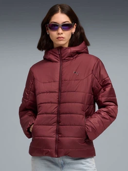 Куртка демисезонная короткая с капюшоном женская Puma WarmCELL Outerwear Essentials 68523196 XXS Ruby Shimmer (4069157415316)