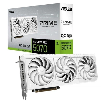Видеокарта ASUS GeForce RTX 5070 PRIME White OC Edition 12GB GDDR7 (PRIME-RTX5070-O12G-WHITE)