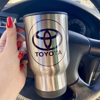 Термокружка TOYOTA сіра з прінтом 480 мл