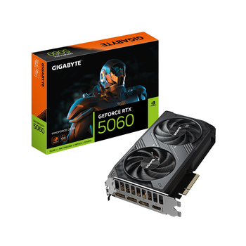 Відеокарта GeForce RTX 5060 8GB GDDR7 Windforce OC Gigabyte (GV-N5060WF2OC-8GD)