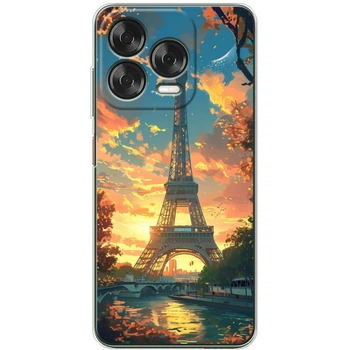 Силиконовый Чехол с Картинкой для ZTE Blade V70 Vita Принт (Париж, Эйфелева Башня) (065651-ysm037)