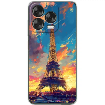 Силиконовый Чехол с Картинкой для ZTE Blade V70 Vita Принт (Париж, Эйфелева Башня) (065651-ysm038)