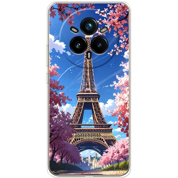 Силиконовый Чехол с Картинкой для Realme 14 Pro 5G Принт (Париж, Эйфелева Башня) (65677-ysm036)