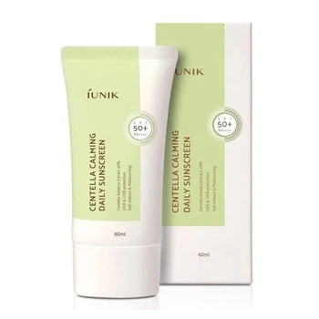 Сонцезахисний крем Iunik Centella Calming Daily Sunscreen SPF50 з екстрактом центелли, 60 мл