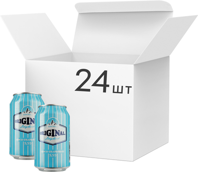 Упаковка коктейля Hartwall Original Long Drink Gin & Grapefruit 5.5 % 0.33 л х 24 шт (6413600055907)